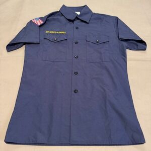 Boy Scouts of America Eagle Official Youth Shirt Navy Blank Uniform-L-6402